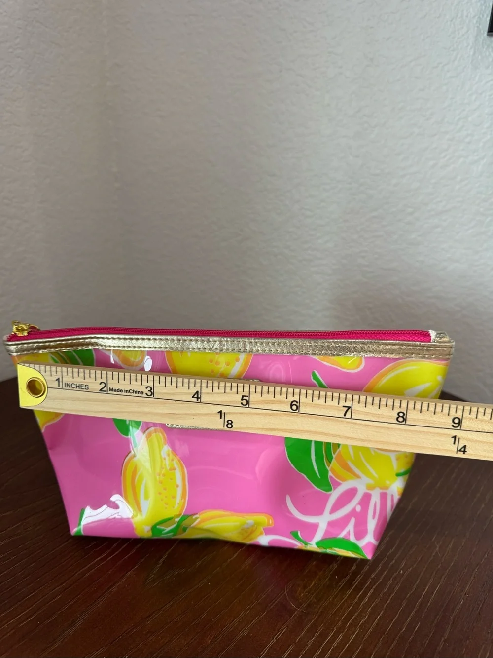 Lilly Pulitzer Estée Lauder Pink & Yellow Lemon Makeup Bag Pouch